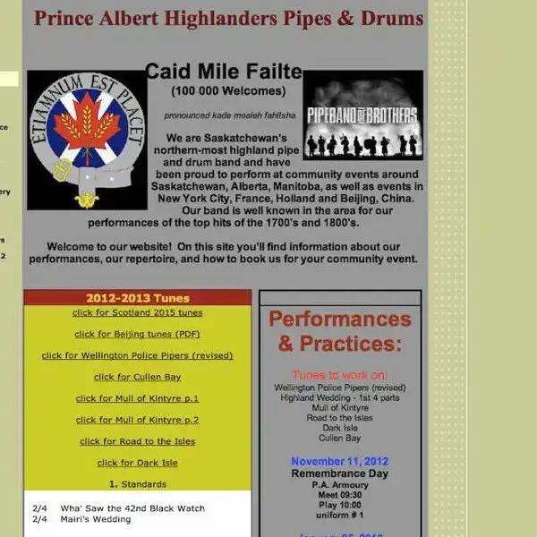 prince albert highlanders pipes & drums