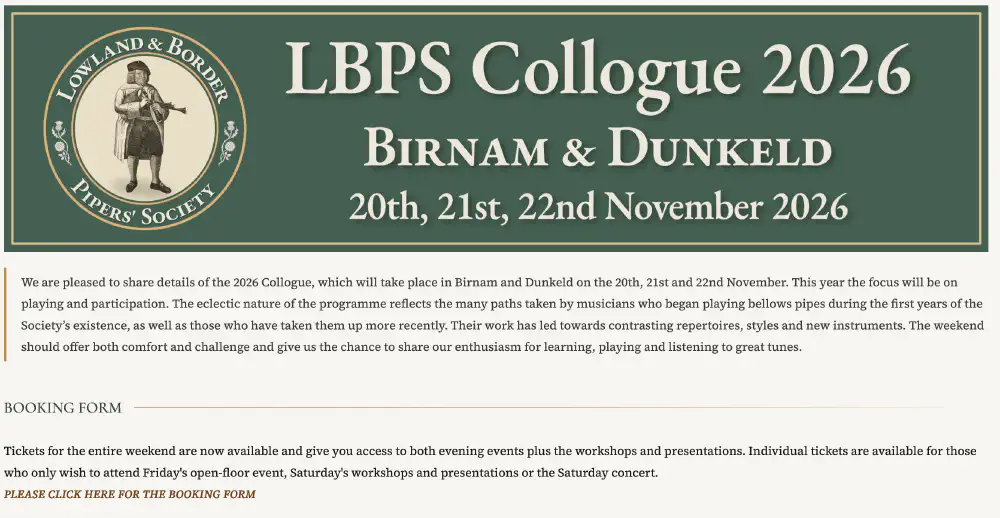LBPS Collogue 2026 — Birnam & Dunkeld