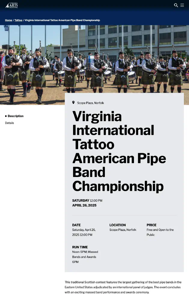 Virginia International Tattoo American Pipe Band Championship