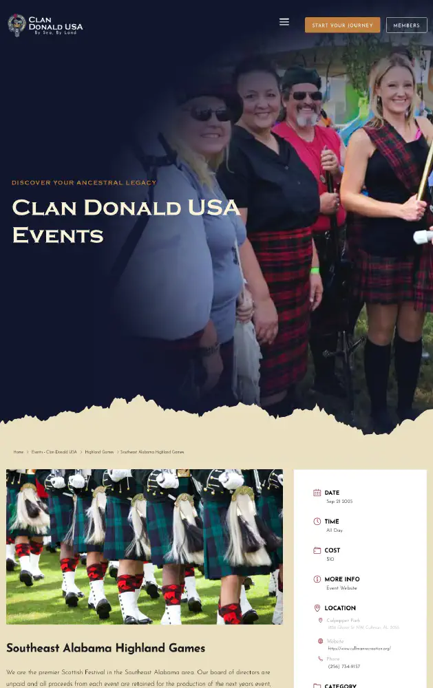 Southeast Alabama Highland Games