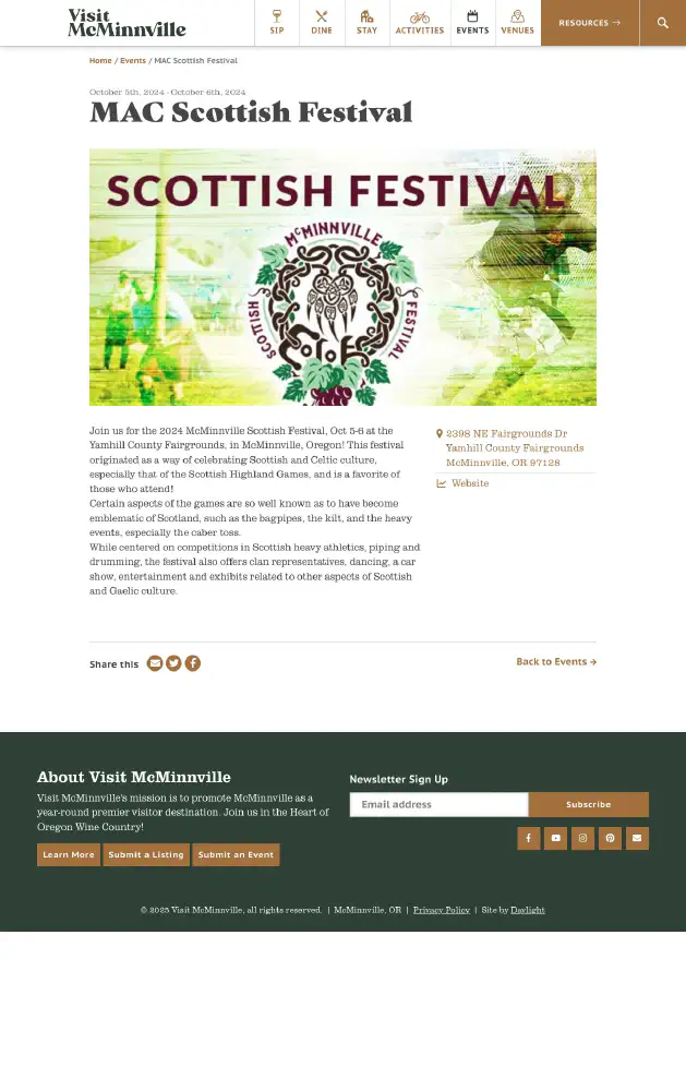 McMinnville Scottish Festival