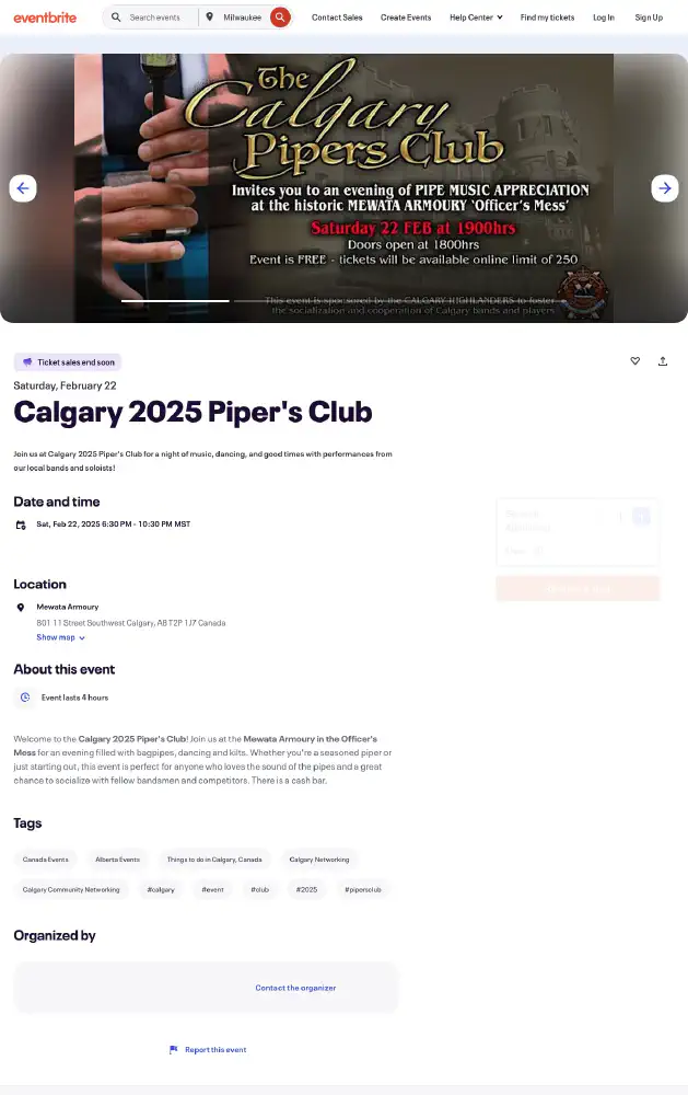 Calgary 2025 Piper's Club
