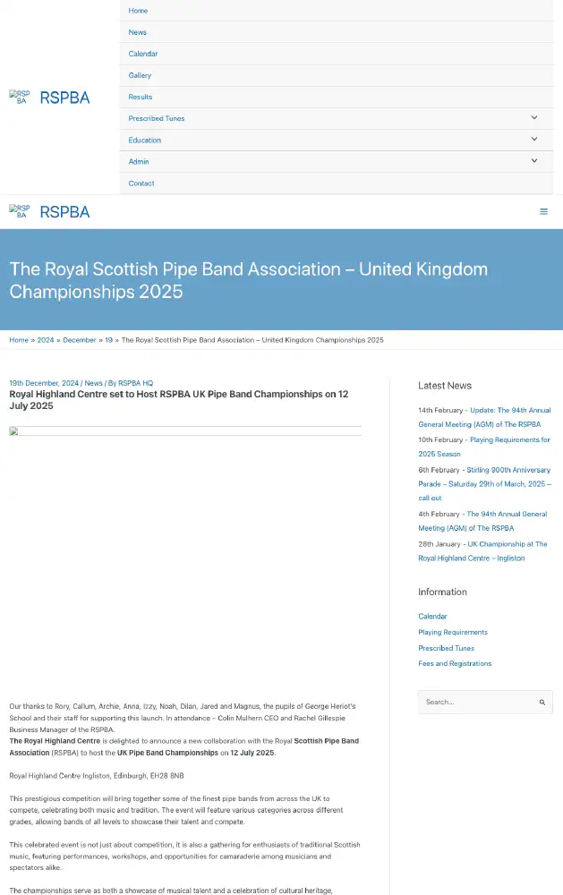 United Kingdom Pipe Band Championships 2025