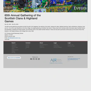 65th Annual Gathering of the Scottish Clans & Highland Games