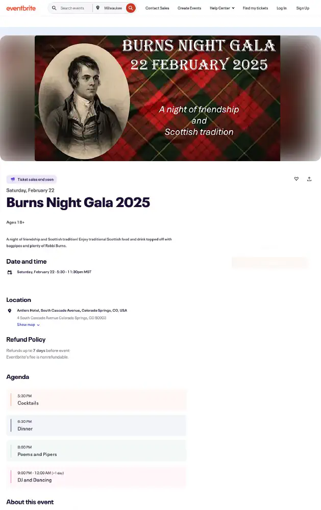 Burns Night Gala 2025