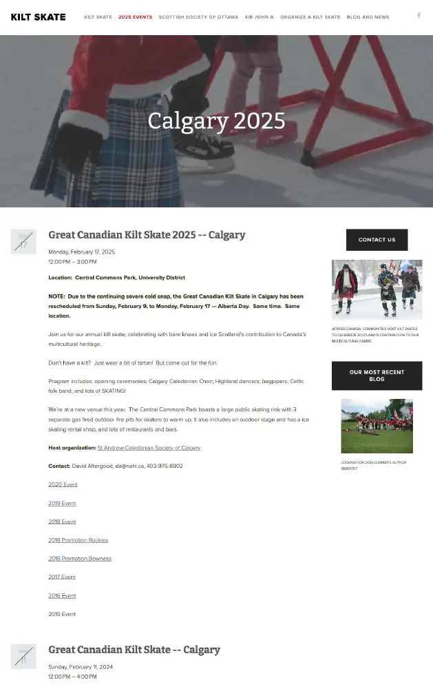 Great Canadian Kilt Skate