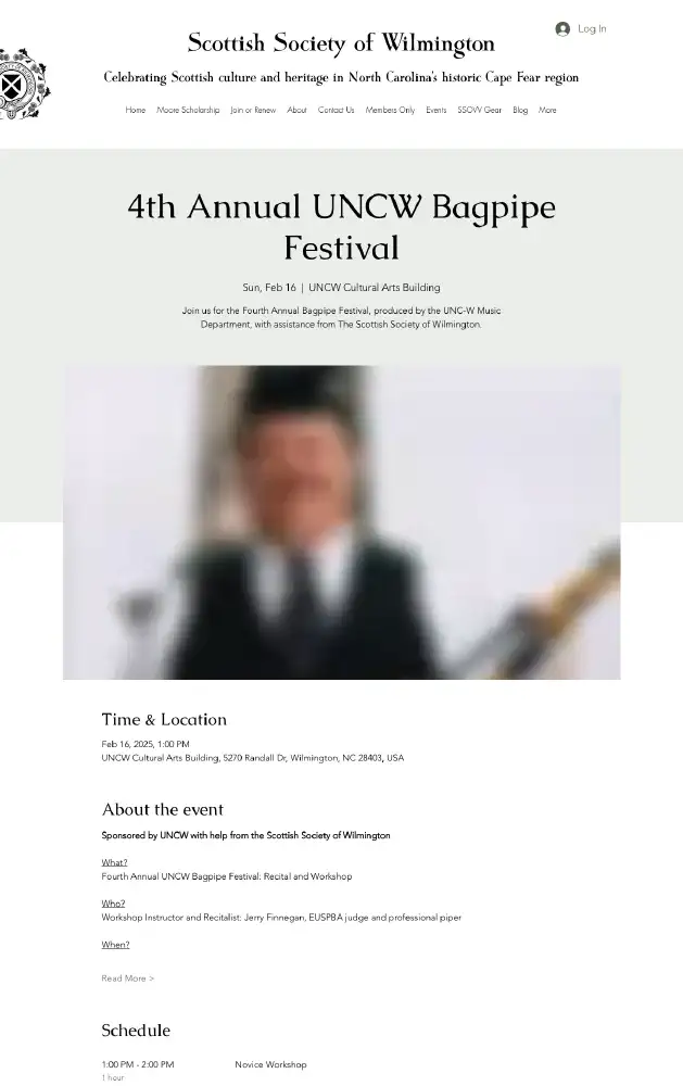 4th Annual UNCW Bagpipe Festival