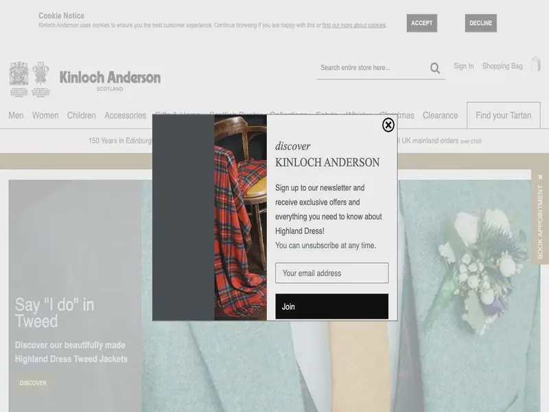 Website preview for www.kinlochanderson.com