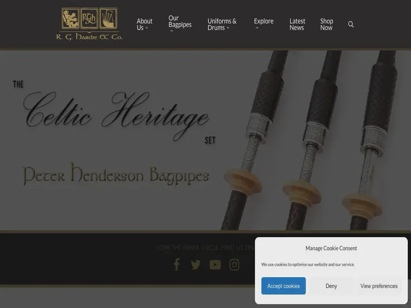 Website preview for www.rghardie.co.uk