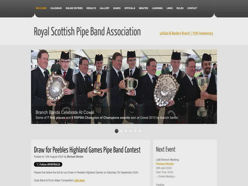 Website preview for www.rspba-landb.org